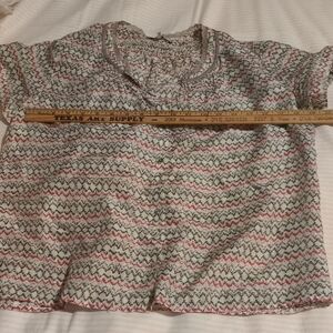 Gerard Darel silk Red and Gray Patterned Blouse